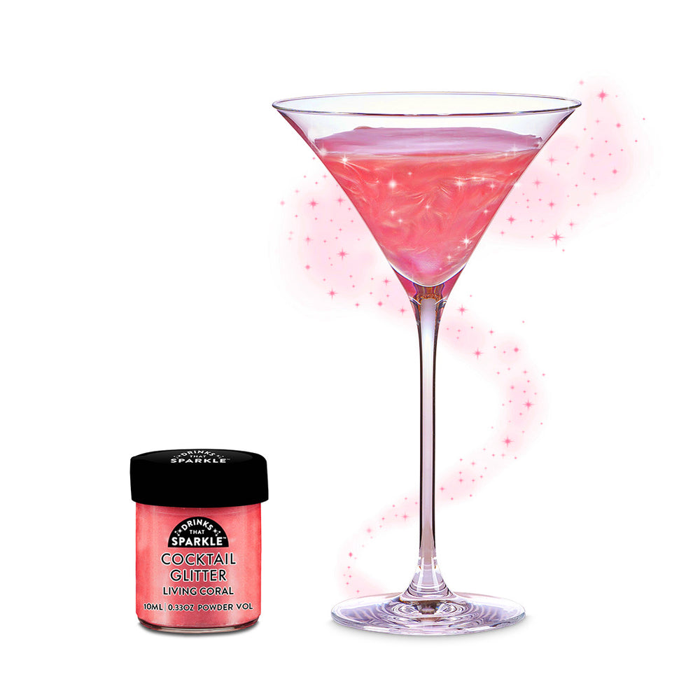 Living Coral Cocktail Glitter