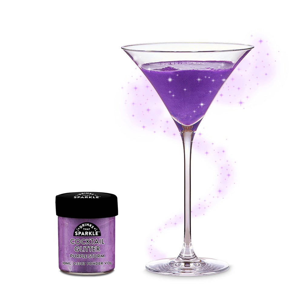 Purple Edible Glitter for Drinks, Cocktails, Beer, Garnish Glitters &  Beverages Edible Glitter 