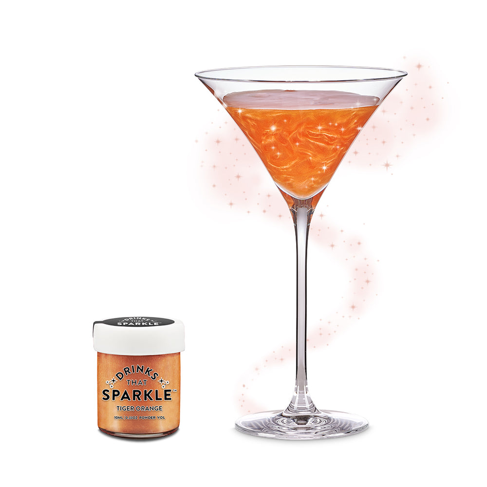 Tiger Orange Cocktail Glitter