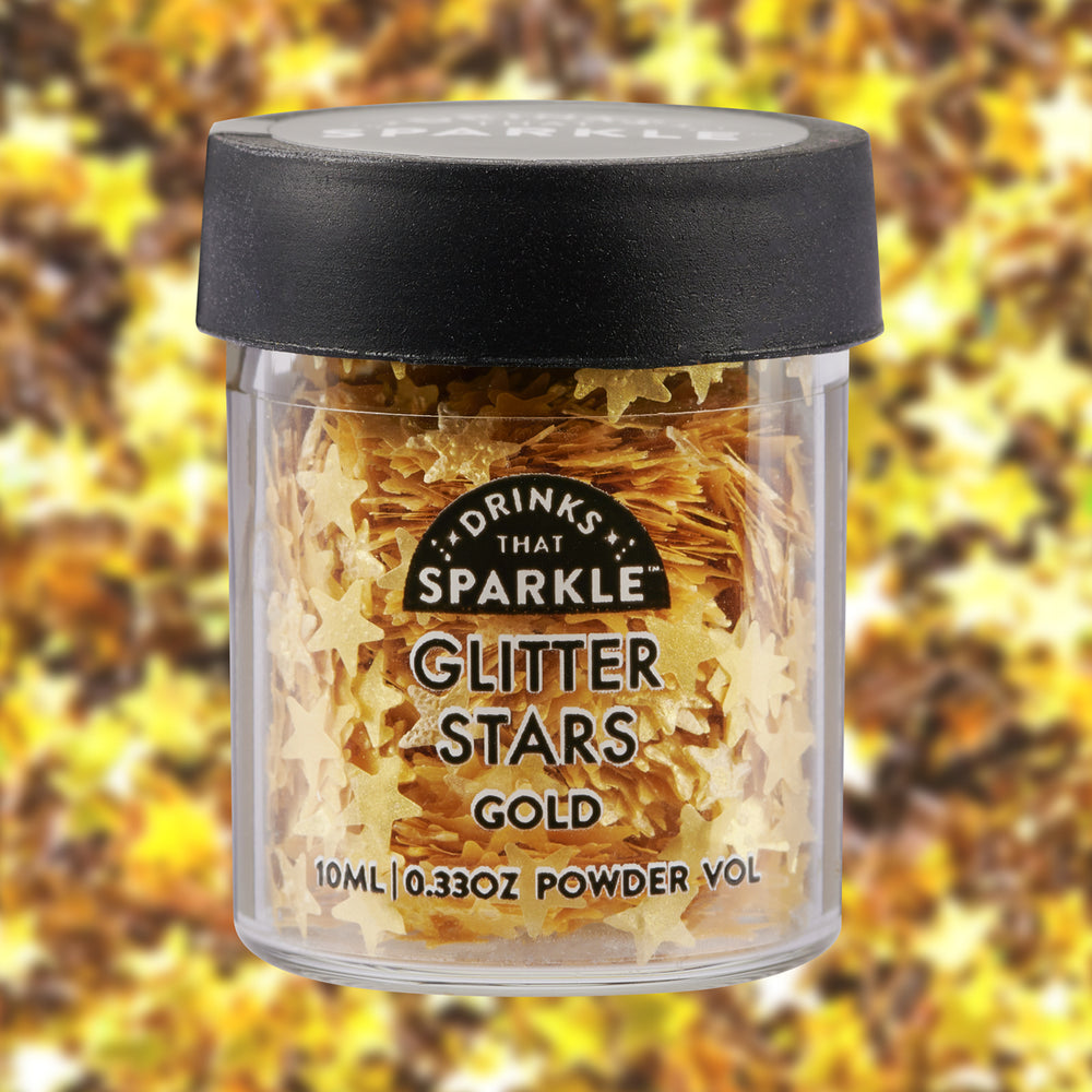 Gold Glitter Stars – Drinks That Sparkle